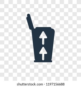 Garbage vector icon isolated on transparent background, Garbage transparency logo concept