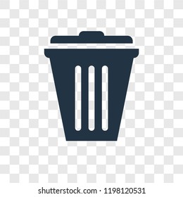 Garbage vector icon isolated on transparent background, Garbage transparency logo concept