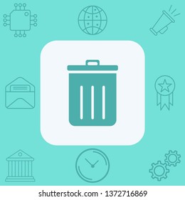 Garbage vector icon sign symbol