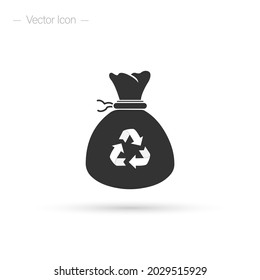 Icono de vector de basura. Reciclaje de desechos. Ilustración vectorial aislada.