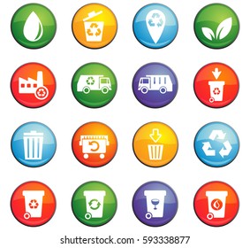 garbage vector icons for user interface design