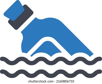 Müll Vektorgrafik auf transparentem Hintergrund. Hochwertige Symbole. Glyphen Vektorsymbole für Konzept und Grafikdesign. 