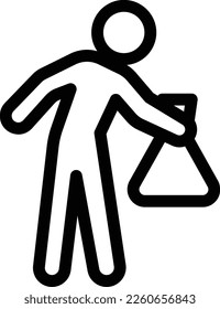 Müll Vektorgrafik auf transparentem Hintergrund. Hochwertige Symbole. Dünne Vektorsymbole für Konzept und Grafikdesign. 
