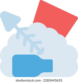 garbage Vector illustration on a transparent background. Premium quality symmbols. Line Color vector icons for concept and graphic design.