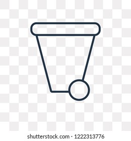 Garbage vector outline icon isolated on transparent background, high quality linear Garbage transparency concept can be used web and mobile