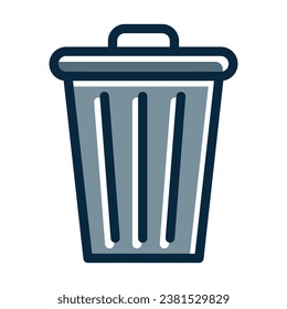 Garbage Vector Thick Line Filled Dark Colors Icons For Personal And Commercial Use.
