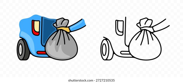 Basura, desperdicio, basura y basura, Diseño gráfico. Reciclaje, hogar y eliminación, diseño e ilustración de Vectores