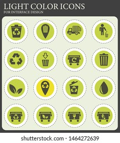garbage web icons for user interface design