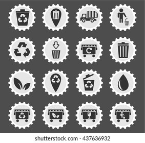 garbage web icons for user interface design
