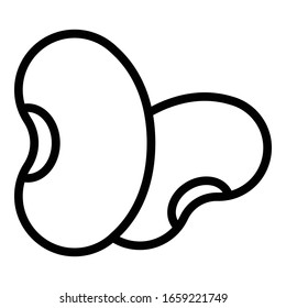 Garbanzo Kidney Bean Icon. Outline Garbanzo Kidney Bean Vector Icon For Web Design Isolated On White Background