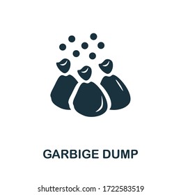 Icono de garbige Dump. Simple ilustración de la recolección de reciclaje. Icono de creativo garbige Dump para diseño web, plantillas, infografías y más