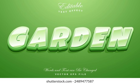 Garden 3d text effect style