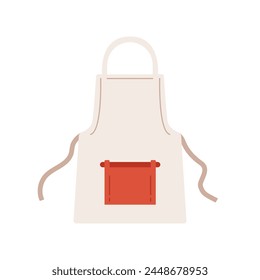 Garden apron. Flat vector illustration isolated on white background.