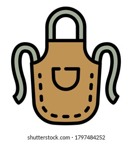 Garden apron icon. Outline garden apron vector icon for web design isolated on white background