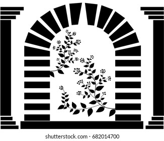 Garden Architecture - Illustration
Formal Garden, Ornamental Garden, Floral, Fence,Branch, Doorway, Entrance, Springtime