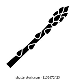 Garden asparagus or sparrow grass flat vector icon for vegetable apps and websites