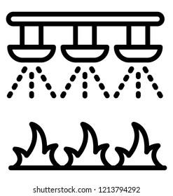 Garden automatic sprinkler head icon, lawn water concept 