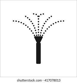 Garden automatic sprinkler sign simple icon on  background