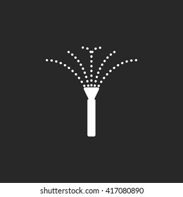 Garden automatic sprinkler sign simple icon on  background