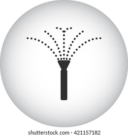 Garden automatic sprinkler sign simple icon on  background