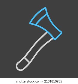 Icono vectorial aislado de hacha de jardín. Símbolo gráfico para agricultura, jardín y plantas sitio web y diseño de aplicaciones, logotipo, aplicación, interfaz de usuario