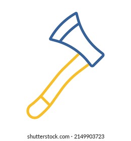 Garden ax isolated vector icon. Graph symbol for agriculture, garden and plants web site and apps design, logo, app, UI