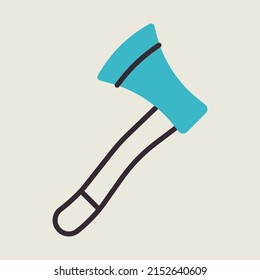 Garden ax isolated vector icon. Graph symbol for agriculture, garden and plants web site and apps design, logo, app, UI