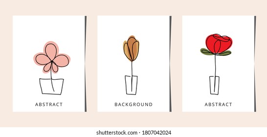Conjunto de fondo de jardín, ilustración vectorial.