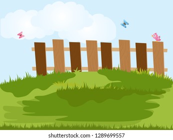 Garden. Background. Vector illustration.