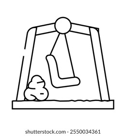 garden backyard furniture line icon vector. garden backyard furniture sign. isolated contour symbol black illustration