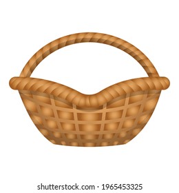 Garden basket icon. Cartoon of Garden basket vector icon for web design isolated on white background