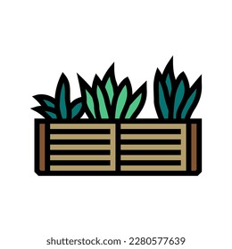 garden bed tool color icon vector. garden bed tool sign. isolated symbol illustration