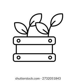 Garden Bed vector icon stock illustration