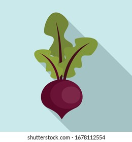 Garden beet icon. Flat illustration of garden beet vector icon for web design