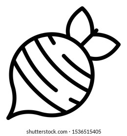 Garden beet icon. Outline garden beet vector icon for web design isolated on white background