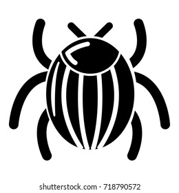 Garden beetle bug icon . Simple illustration of garden beetle bug vector icon for web design isolated on white background