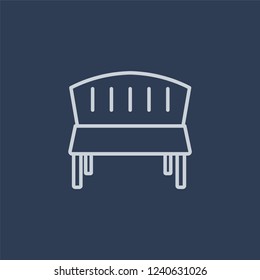 garden Bench icon. garden Bench linear design concept from Agriculture, Farming and Gardening collection. Simple element vector illustration on dark blue background.
