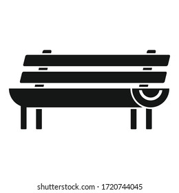 Garden bench icon. Simple illustration of garden bench vector icon for web design isolated on white background