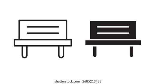 Garden Bench icon vector sign symbol