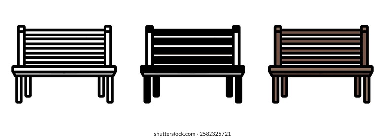 Garden Bench is an outdoor seating structure placed in gardens, providing a resting spot for relaxation and enjoying nature.