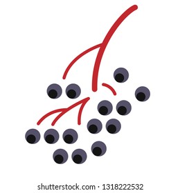 garden berry simlple art geometric illustration. Icon, graphic symbol, part of image design , kitchen, fruit and vegetables