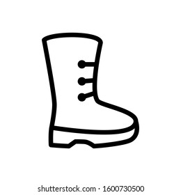 Garden boot icon design template, editable stroke