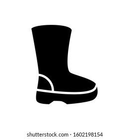 Garden boot icon design template, glyph style, flat vector