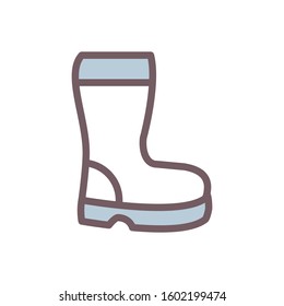 Garden boot icon design template, color style
