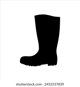 Garden boot silhouette icon logo vector illustration isolated on white background