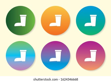 Garden Boot six color gradient icon.