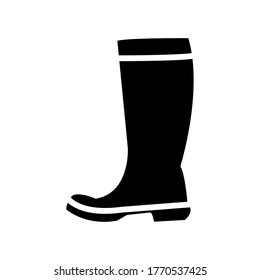 Plantilla de diseño de vectores de icono de botas de jardín