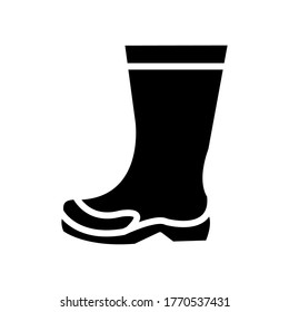 Plantilla de diseño de vectores de icono de botas de jardín