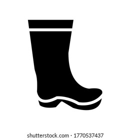 Plantilla de diseño de vectores de icono de botas de jardín