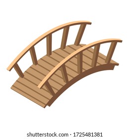 Garden bridge icon. Isometric of garden bridge vector icon for web design isolated on white background